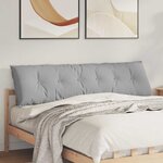 vidaXL Coussin de Dos Gris nuage 180 x 19 x 50 cm tissu