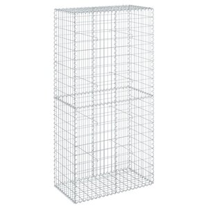 vidaXL Panier gabion avec couvercle 100x50x200 cm fer galvanisé