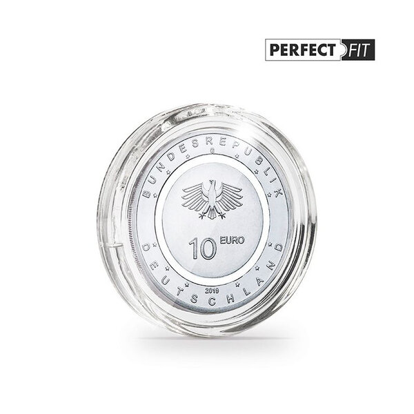 Capsules rondes ULTRA PERFECT FIT pour pièces de 10 euros. Paquet - 100 capsules