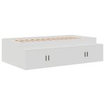 vidaXL Cadre de lit de rangement blanc 75x190 cm