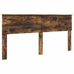 vidaXL Cadre de lit Chêne fumé 200 x 200 cm Bois d'ingénierie