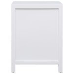 vidaXL Table de chevet Blanc 38 x 28 x 52 cm Bois de Paulownia