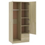 vidaXL Garde-robe Chêne sonoma 80x52x180 cm Aggloméré