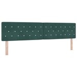 vidaXL Lit à ressorts avec matelas Vert foncé 200 x 200 cm tissu