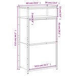 vidaXL Armoire à chaussures noir 60x34x112 cm bois d'ingénierie