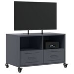 vidaXL Meuble TV anthracite 68x39x43 5 cm acier