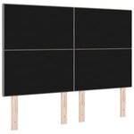 vidaXL Tête de lit LED avec des lumières à LED Taupe 144 cm Polyester