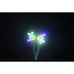 IBIZA LCM003LED-BL Effet de lumiere Moonflower a LED RGBAW - Noir