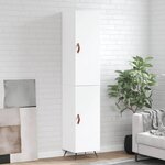 vidaXL Buffet haut Blanc 34 5x34x180 cm Bois d'ingénierie