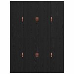 vidaXL Lit avec rangement en chêne noir 140x190 cm