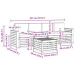 vidaXL Ensemble de canapés d'extérieur 5 Pièces Naturel et Anthracite