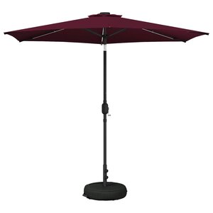 vidaXL Parasol de jardin avec lumières LED et base 270 x 270 cm