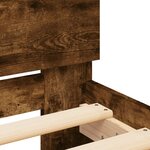 vidaXL Cadre de lit tête de lit chêne fumé 75x190 cm bois ingénierie