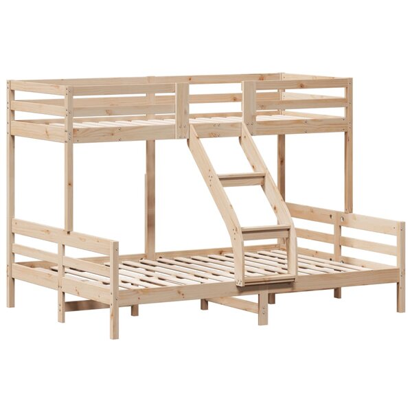 vidaXL Lit superposé 80x200/140x200 cm bois de pin massif