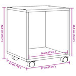vidaXL Armoire à roulettes gris béton 37x33x42 5 cm bois d’ingénierie