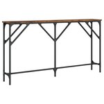 vidaXL Table console chêne fumé 140x23x75 cm bois d'ingénierie