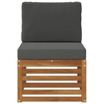 vidaXL Sofa de milieu extérieur Bois d'Acacia Massif Naturel