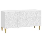 vidaXL Meuble TV 99 x 34 5 x 50 cm Blanc Bois d'ingénierie