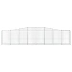 vidaXL Paniers à gabions arqués 8 Pièces 400x30x80/100 cm Fer galvanisé