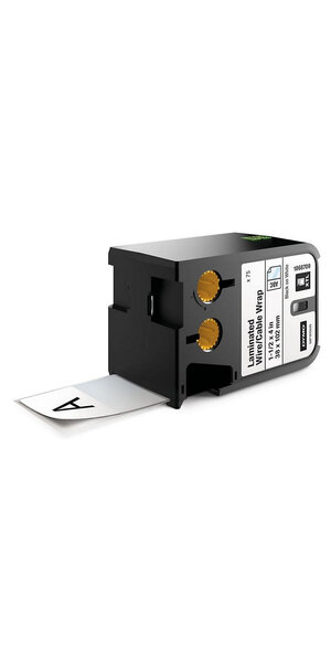 DYMO XTL - Etiquettes laminées d'enrobage de fils/câbles, 38mm x 102mm - Noir sur Blanc