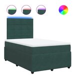 vidaXL Sommier à lattes de lit et matelas Vert foncé 120x200cm Velours