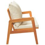 vidaXL Banc de jardin avec coussin Marron Bois d'acacia massif