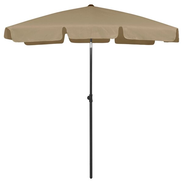 vidaXL Parasol de plage taupe 180x120 cm