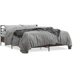 vidaXL Cadre de lit sans matelas chêne marron 160x200 cm