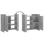 vidaXL Buffet gris béton 73 5x35x75 cm bois d'ingénierie