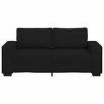 vidaXL Canapé à 2 places noir 140 cm tissu