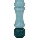 vidaXL Table basse turquoise bois de manguier massif peint à la main