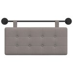 vidaXL Tête de lit suspendue Taupe tissu