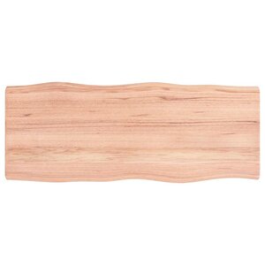 vidaXL Dessus de table bois massif traité bordure assortie