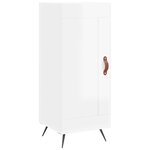 vidaXL Buffet Blanc brillant 34 5x34x90 cm Bois d'ingénierie
