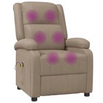 vidaXL Fauteuil de massage Cappuccino Similicuir