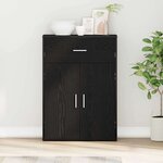 vidaXL Buffet avec tiroir Chêne noir 79 x 38 x 80 cm Bois d'ingénierie