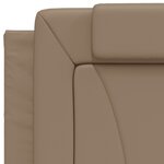 vidaXL Lit Viana avec matelas cappuccino 90x190 cm similicuir