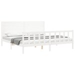 vidaXL Cadre de lit sans matelas blanc 200x200 cm bois massif de pin