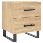 vidaXL Tables de chevet 2 Pièces chêne sonoma 40x35x47 5 cm