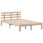 vidaXL Lit bibliothèque sans matelas 135x190 cm bois de pin massif