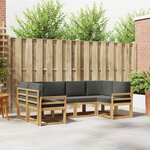 vidaXL Ensemble de canapés d'extérieur 6 Pièces Blanc et anthracite