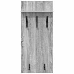 vidaXL Porte-manteau mural avec étagère Sonoma gris 90 x 40 x 10 cm