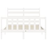 vidaXL Cadre de lit sans matelas blanc bois de pin massif