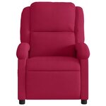 vidaXL Fauteuil de massage inclinable rouge bordeaux velours