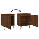 vidaXL Tables de chevet 2Pièces chêne marron 40x30x50cm bois d'ingénierie