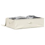 vidaXL Boîte de rangement Tissu 70x40x18 cm Crème