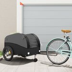 vidaXL Remorque de vélo noir 45 kg fer