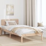vidaXL Cadre de Lit avec Tête de Lit 90x200 cm Bois de Pin Massif
