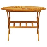 vidaXL Table pliable de jardin Ø110x75 cm bois d'acacia solide