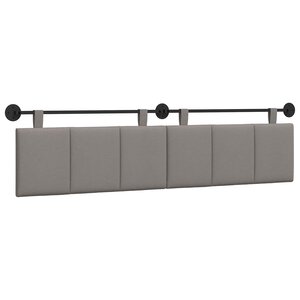 vidaXL Tête de lit suspendue Taupe Tissu